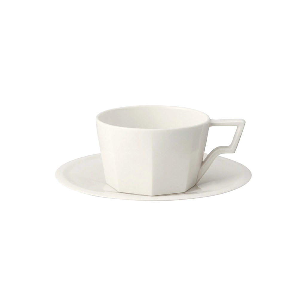 Kinto OCT Teacup & Saucer, 220ml