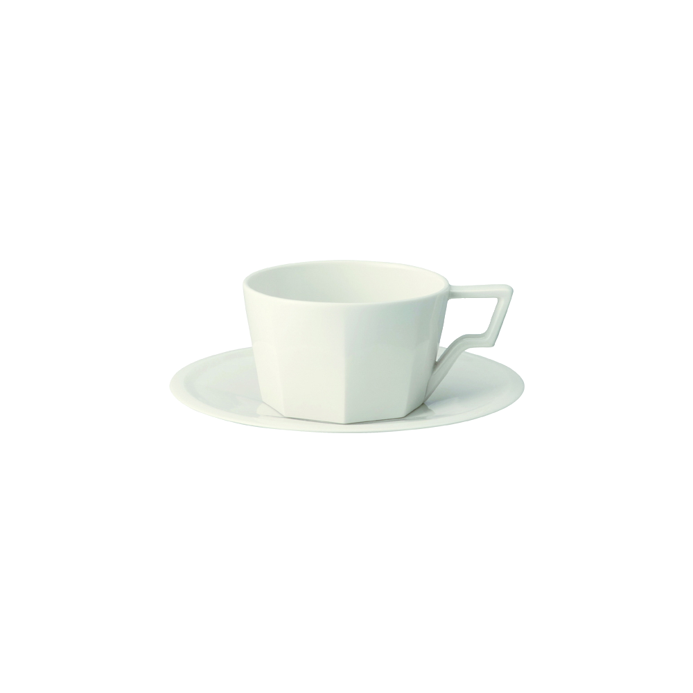Kinto OCT cup & saucer 220ml white - Harney & Sons Teas, European Distribution Center